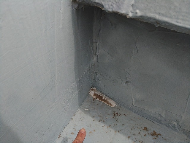 亀裂が発生している部分