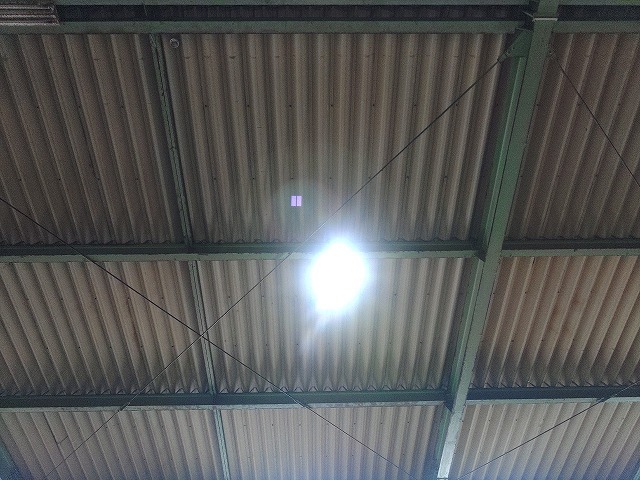 雨漏りしている天井部分