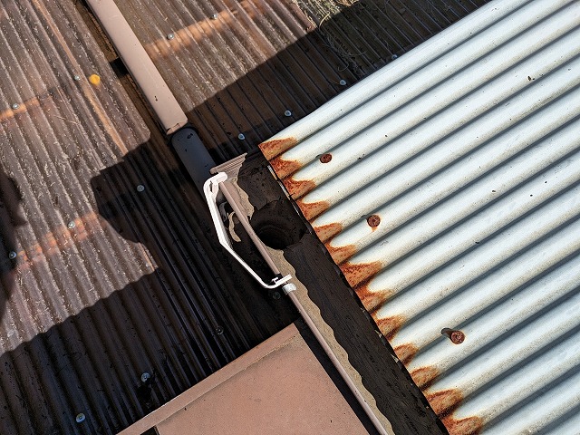 詰まっていたものを取り除いた状態