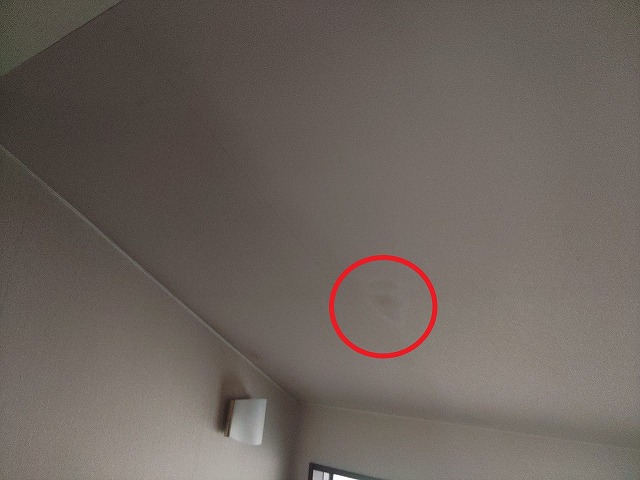 天井にあったシミ