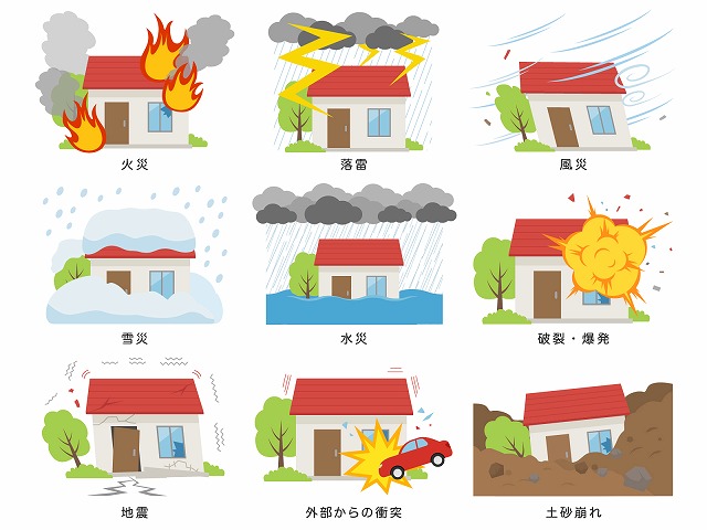 火災保険が適用となる例