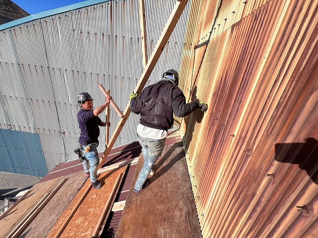 外壁に取り付ける足場を作成