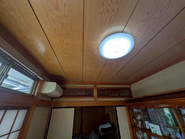 雨漏りが発生している天井部分