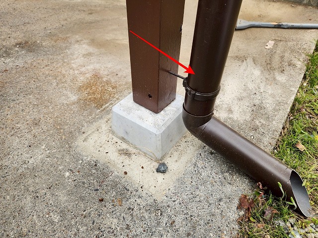 福島県いわき市　雨水を流すための雨どいを新しく設置