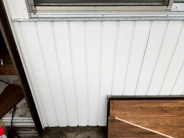 福島県いわき市　作業台作成を出入り口付近に作成することになりました