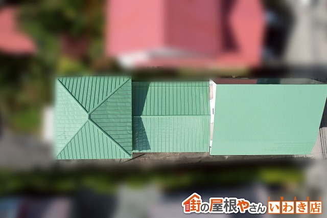 福島県須賀川市　屋根の塗装を行い耐久性を回復させた状態