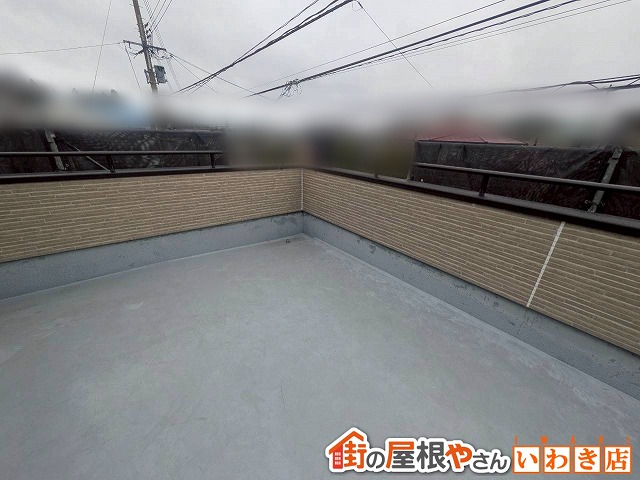 福島県南相馬市　ベランダの外壁を新しいものに交換した状態