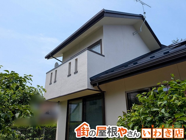 福島県いわき市　塗装の剥がれや汚れがあった外壁の塗装を行った状態