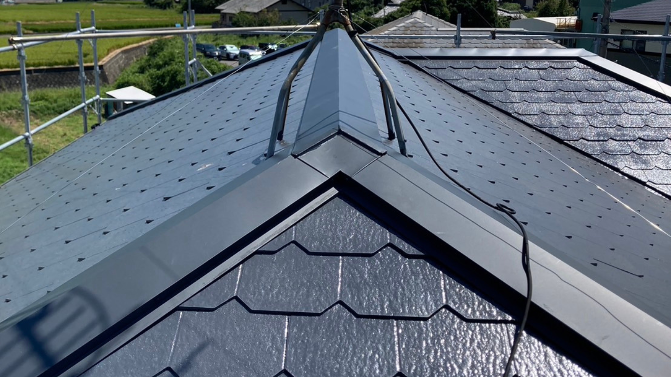 サビたテレビアンテナを塗装