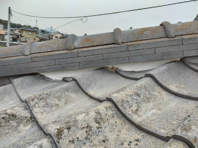 漆喰詰め直し工事の完了状況