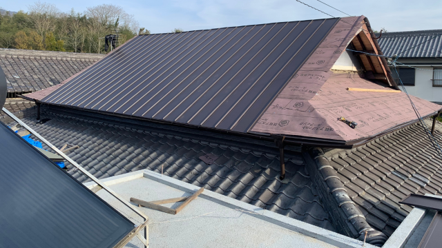 ガルバリウム鋼板設置