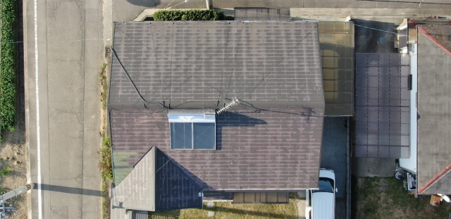 ドローンで撮影した屋根の様子