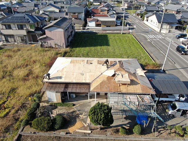 屋根下地やり替え