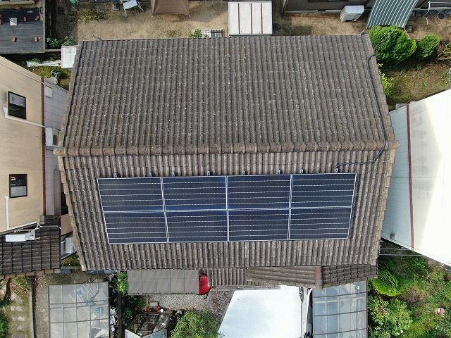 さぬき市　ドローンで屋根の現状をチェック