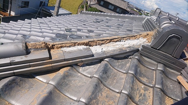 高松市　隅棟を解体