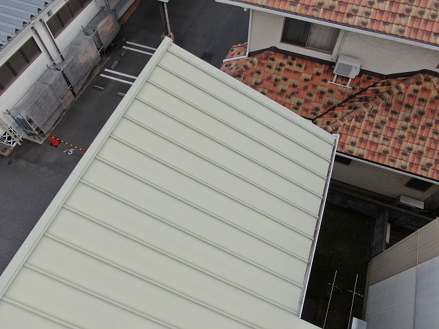 高松市　屋根を上空から確認