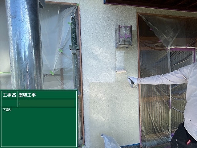 高松市　外壁の下塗り