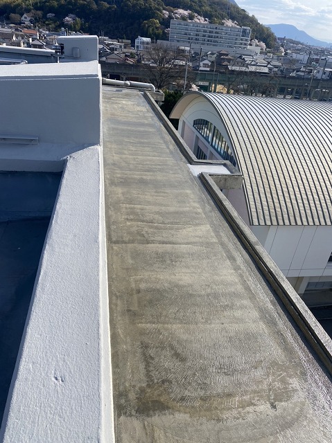 防水工事洗浄後