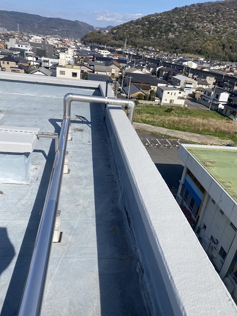 屋上手すり部分塗装３