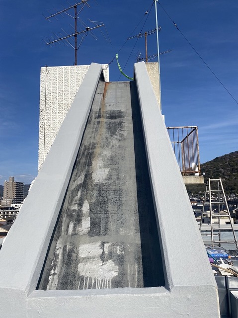 屋上手すり部分塗装