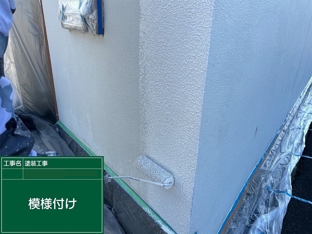 高松市　堀の模様付作業