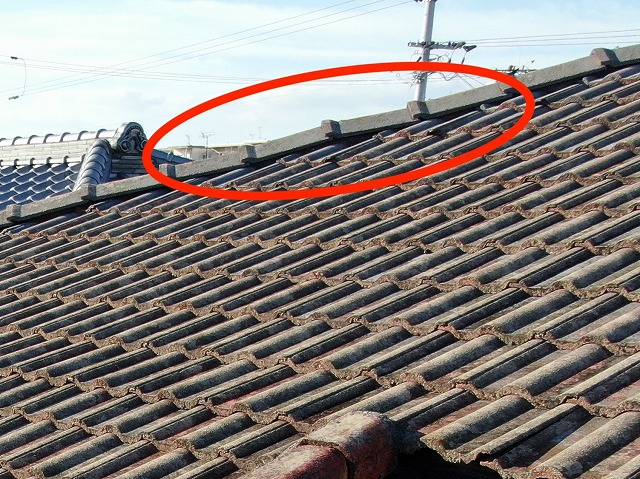 隅棟が浮いている写真