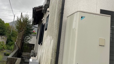 リシン吹付に緑の苔発生