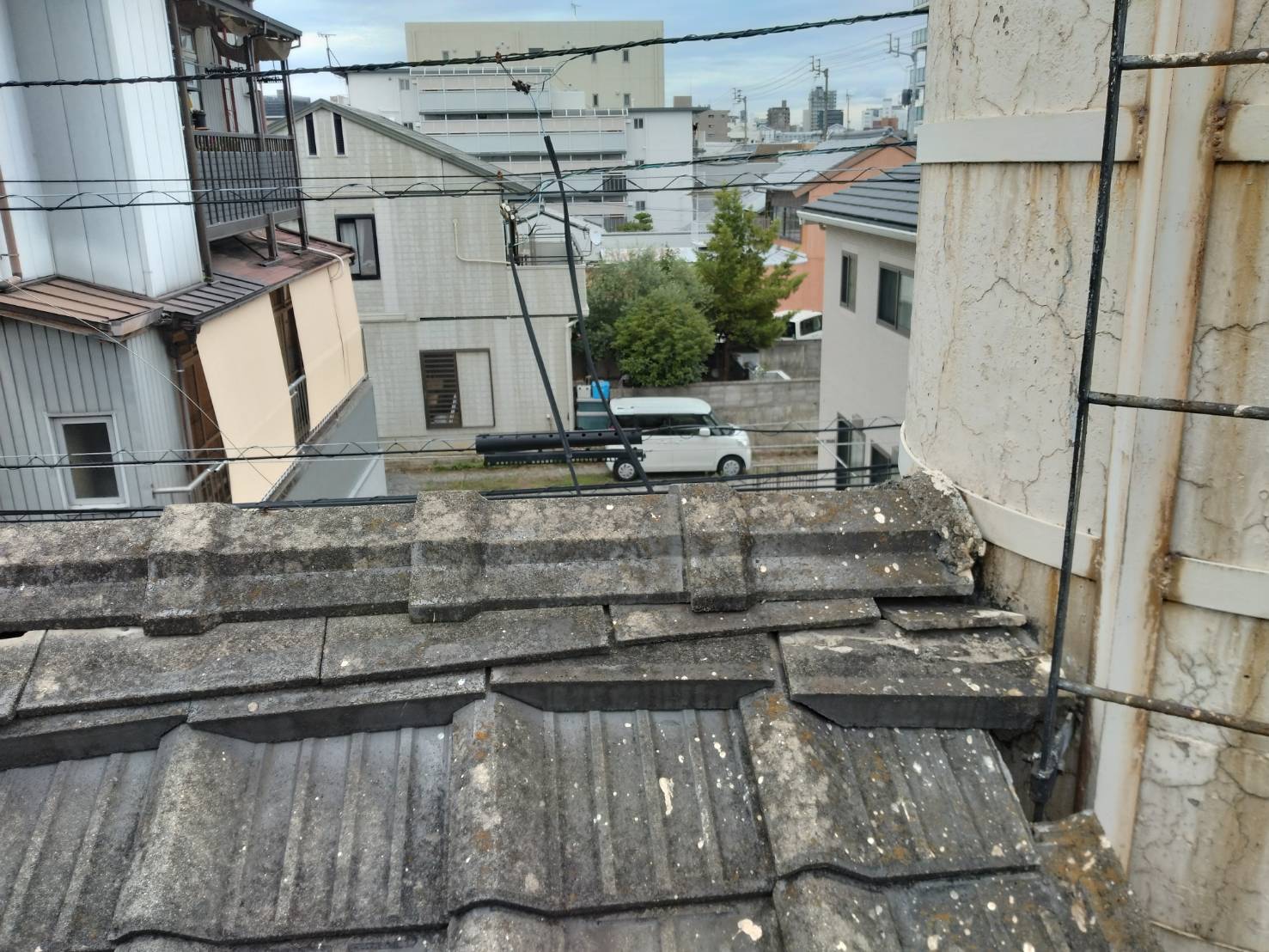 高松市　現場調査時の屋根全体の様子
