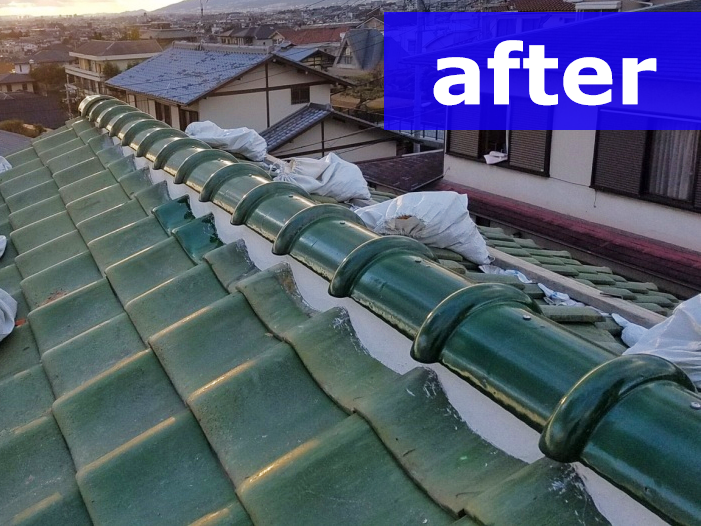 部分的な工事で機能復旧した屋根