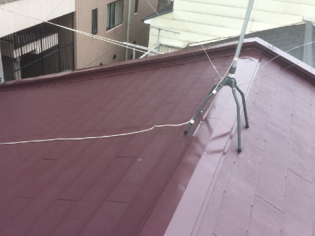 屋根カバー工事後の屋根