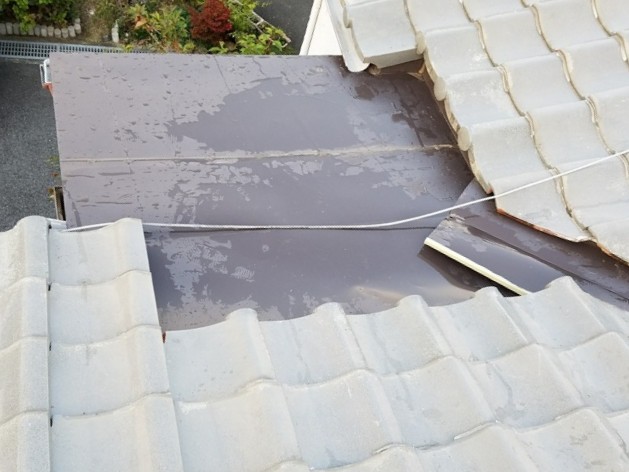 部分的にリフォームした屋根