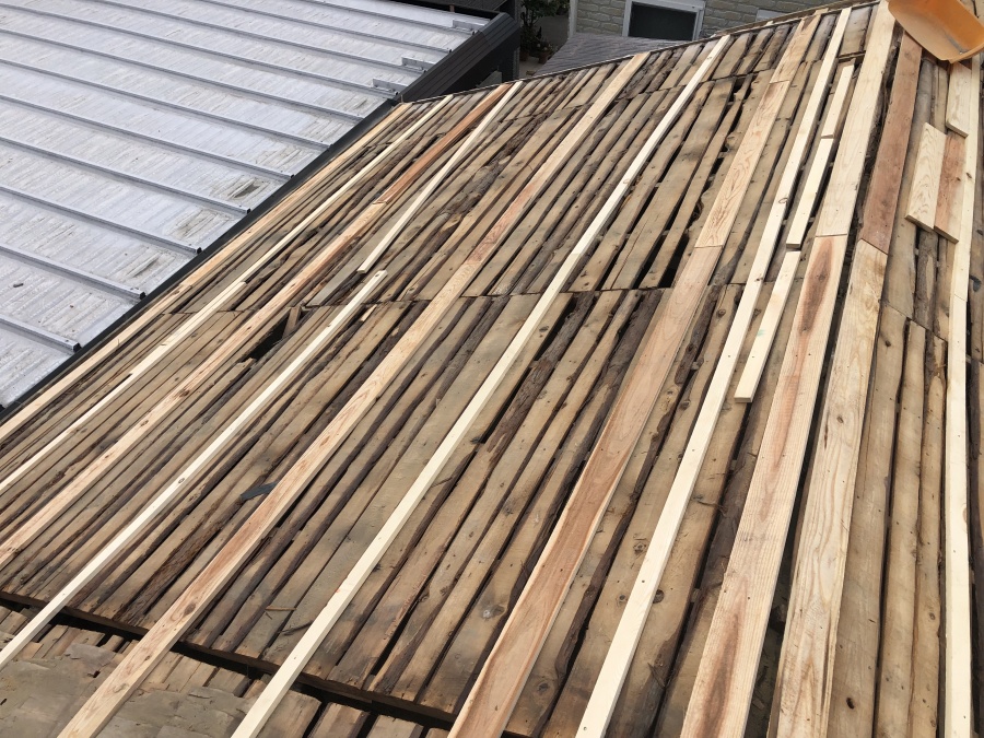 下地処理胴縁完成