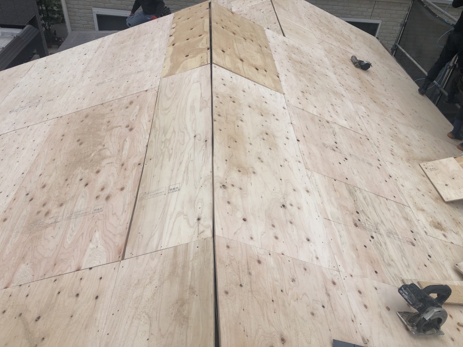 構造用合板施工完成