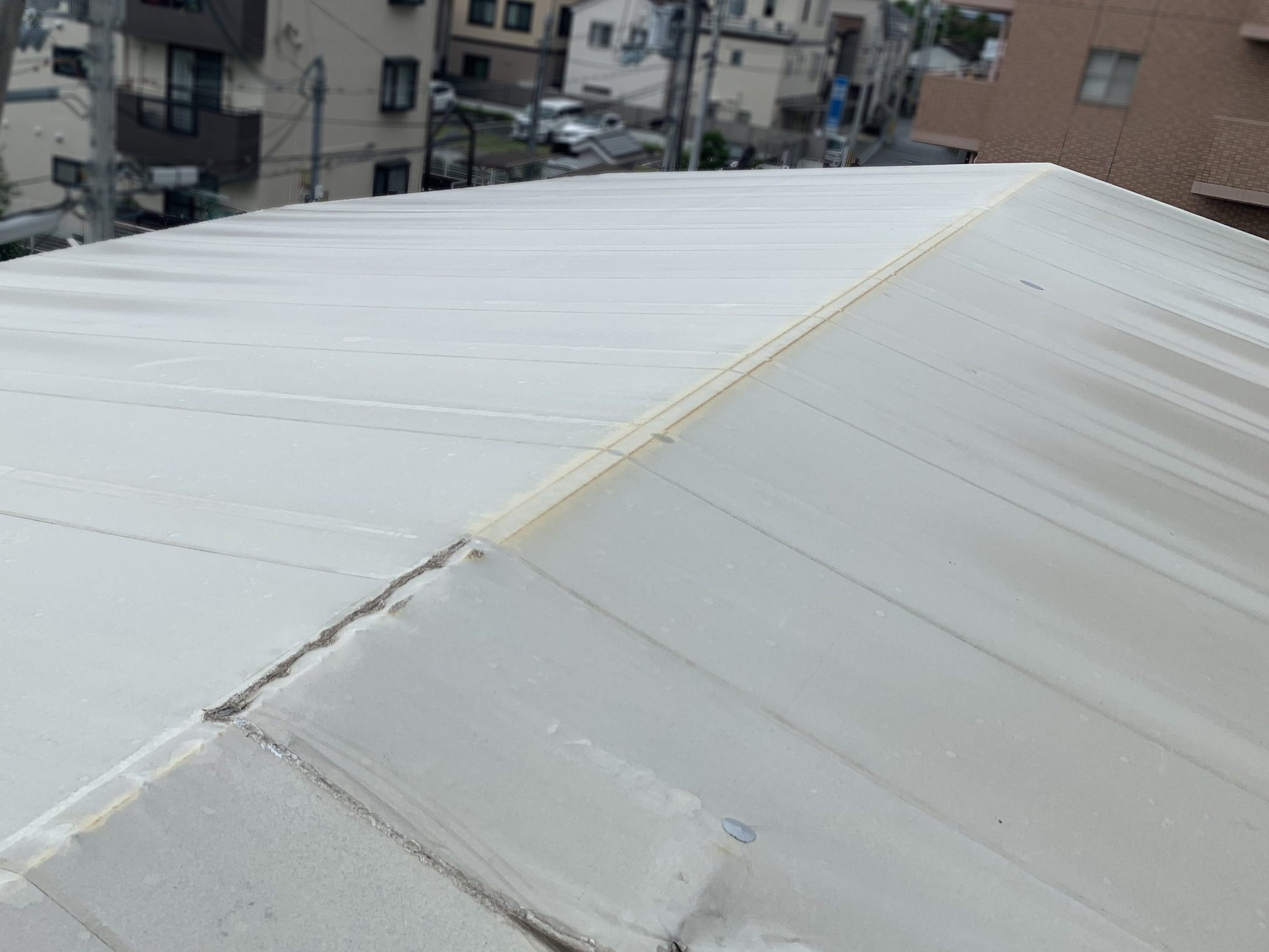 テント屋根の表面