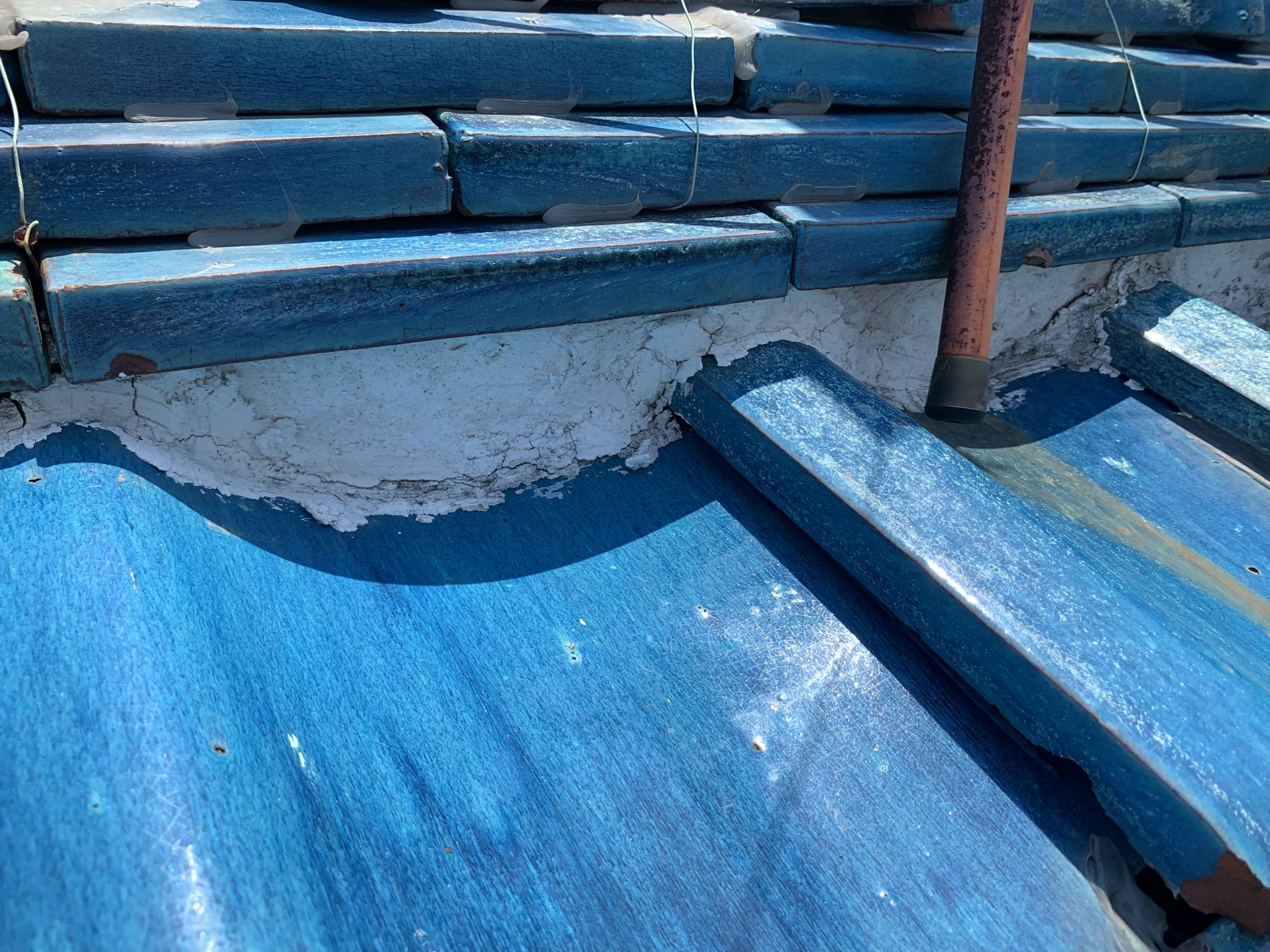 面戸に詰められた漆喰