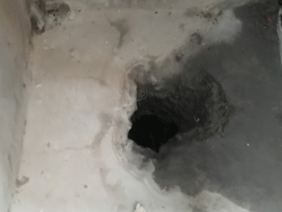 雨漏り調査①　ベランダの防水力「排水口」