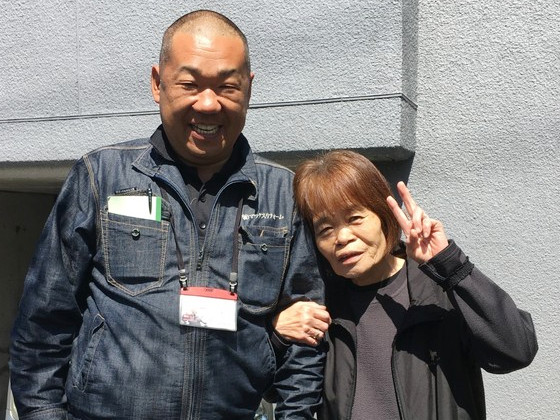 施工後、お客様とツーショット