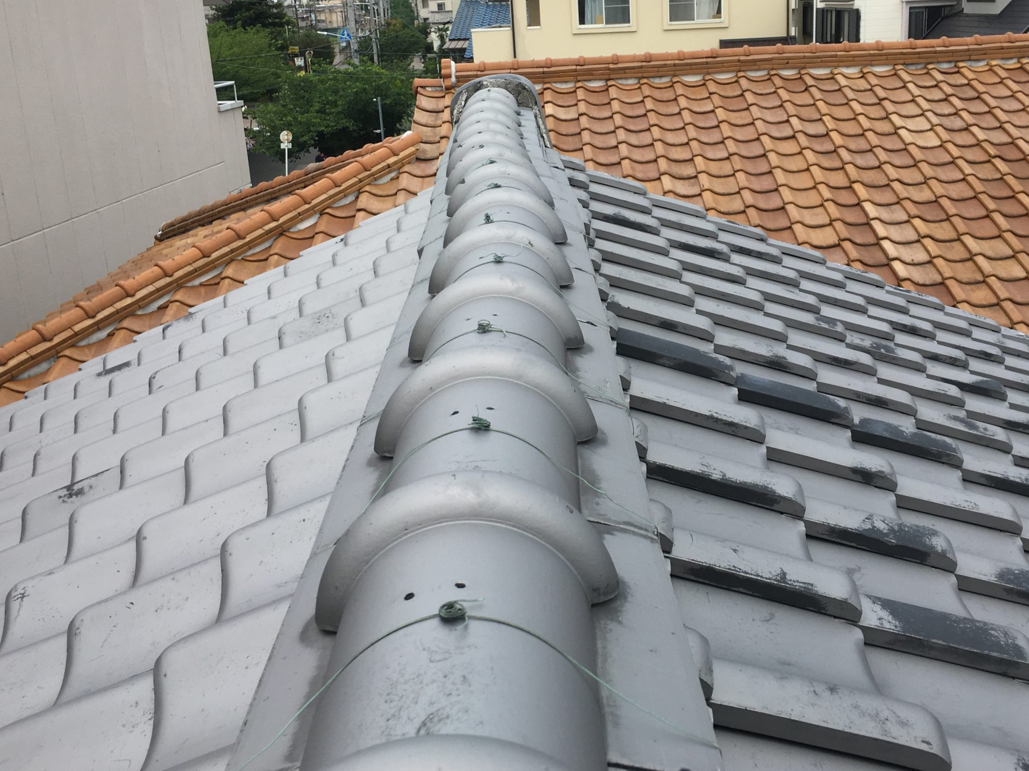 雨漏りを引き起こしていた棟