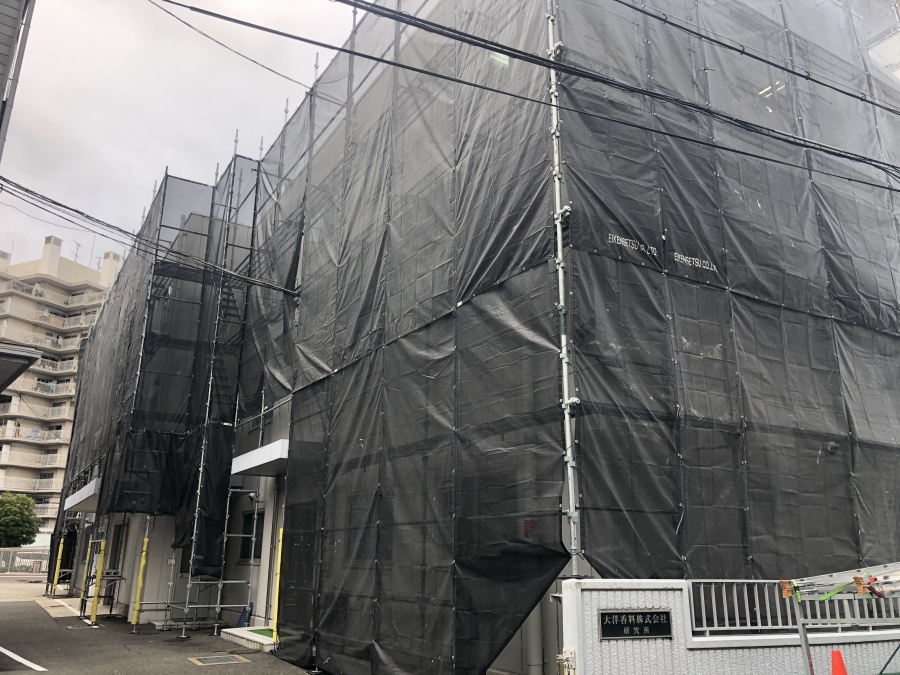 足場架け工事完成