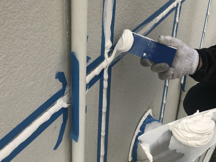 シール増し打ち仕上げ