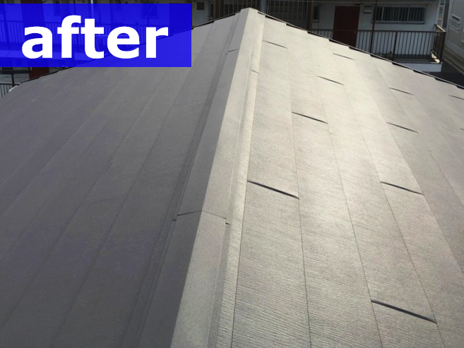 工事で復旧した屋根