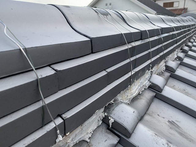 ご自身で施工された屋根の漆喰