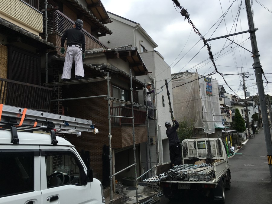 足場架け払い工事