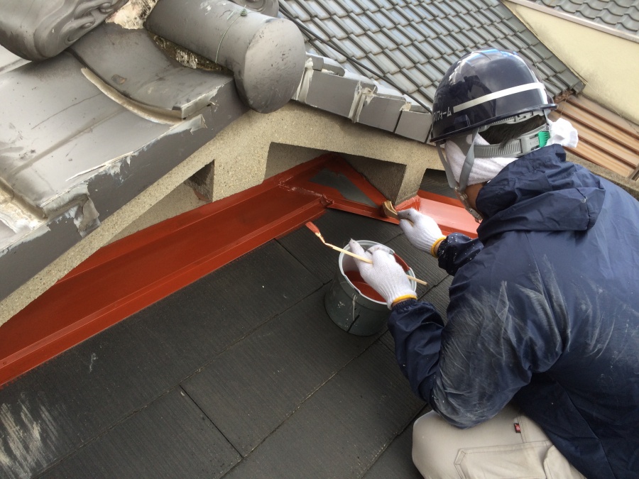 屋根板金サビ止め塗装