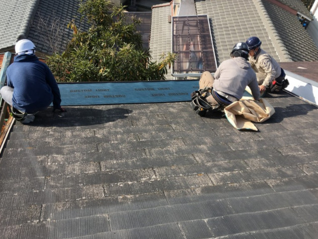 ルーフィングを施工