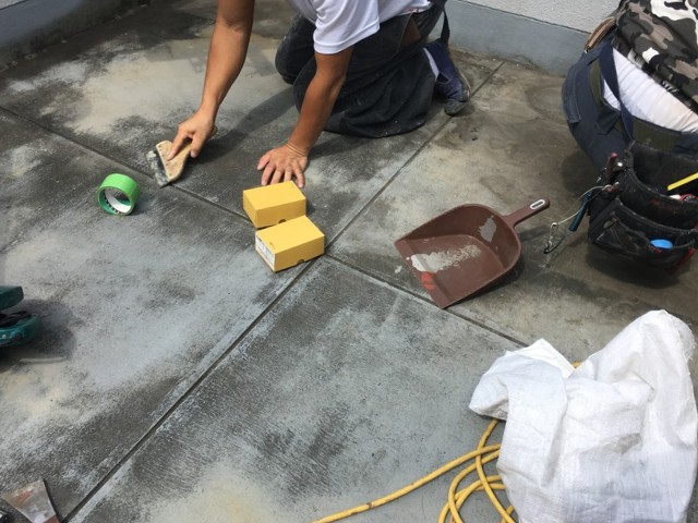 屋上のケレン中