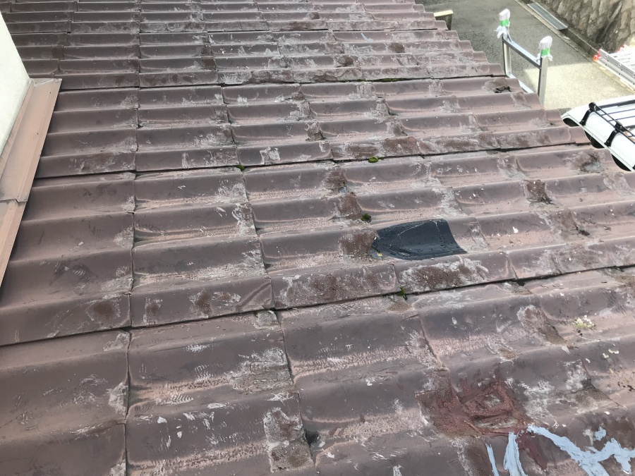 劣化した金属屋根