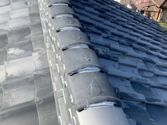 修理後の瓦屋根