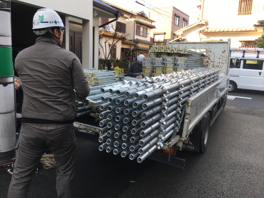足場架け工事