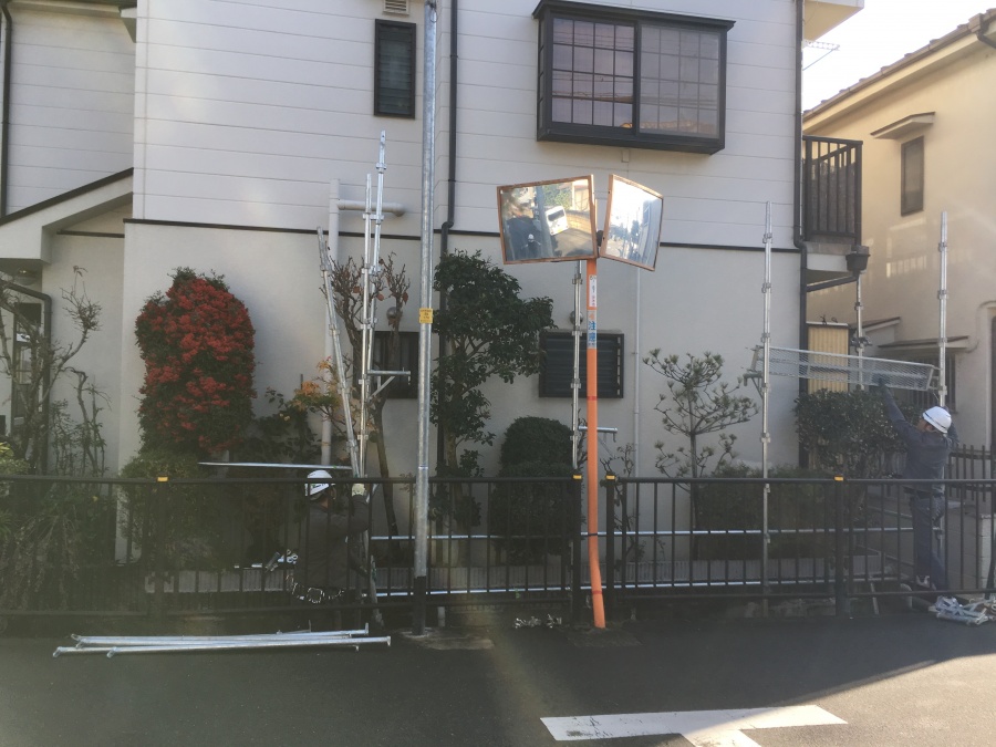 足場架け工事